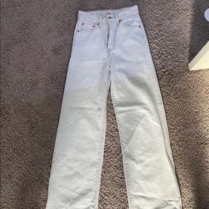 Levi’s high waisted wide leg jeans size 25